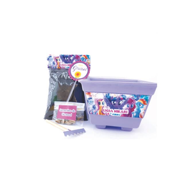 10 Kits Jardinagem Personalizado Unicórnio Lembrancinha