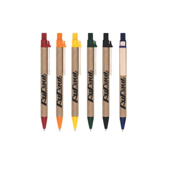 100 Canetas Ecológica Estampada com sua Logo Colorida