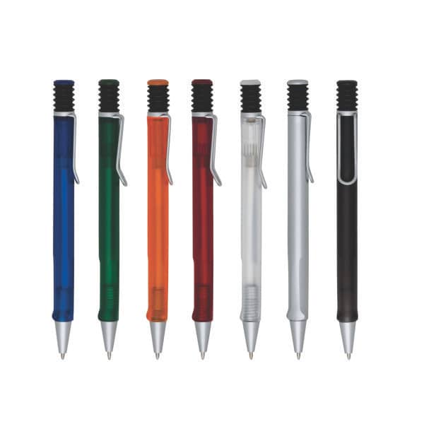 100 Canetas em Plástico de Mola Personalizada