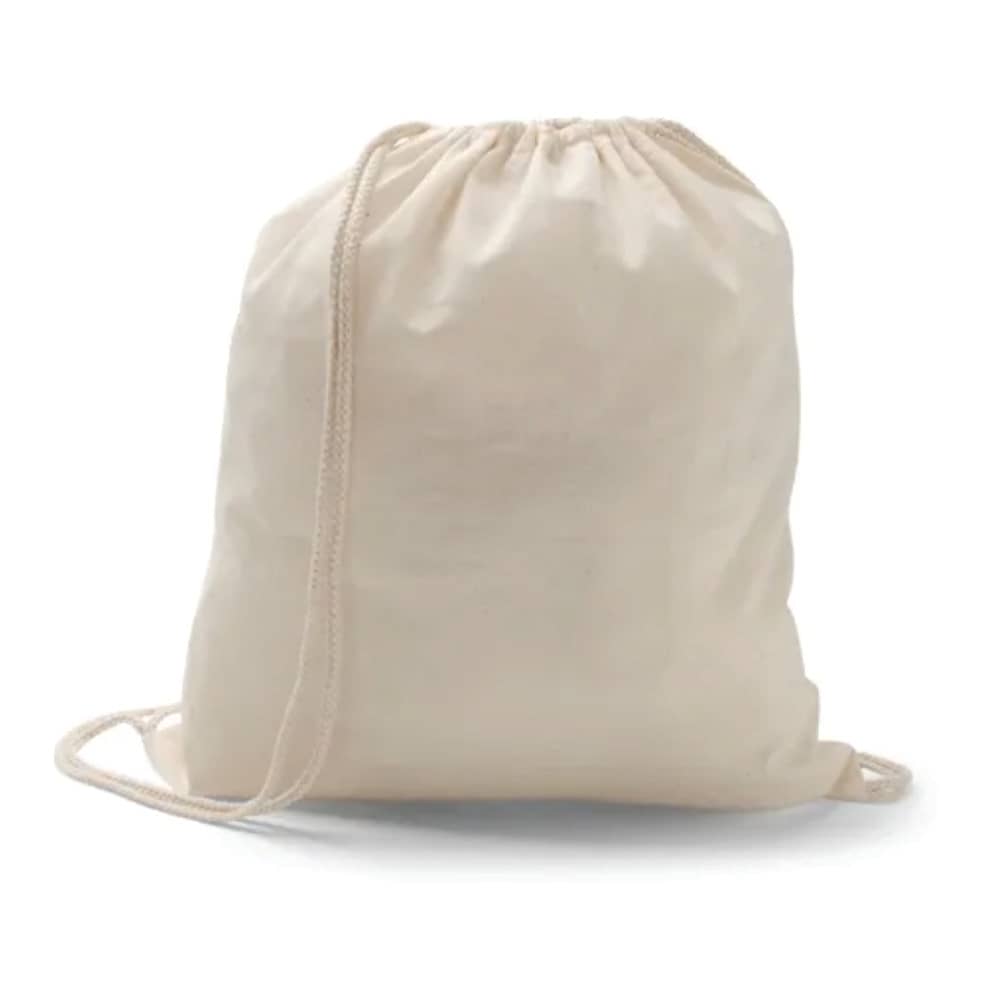 100 Unid Mochila Saco Algodão Cru Personalizado