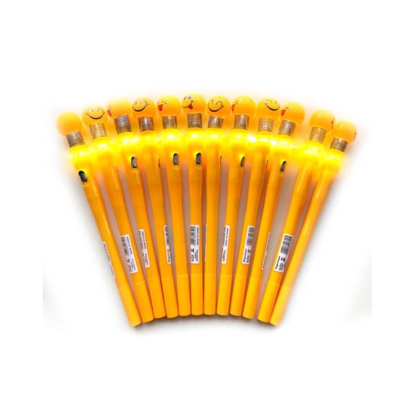 12 Canetas Led Criativa Emoji Divertido Personalizadas