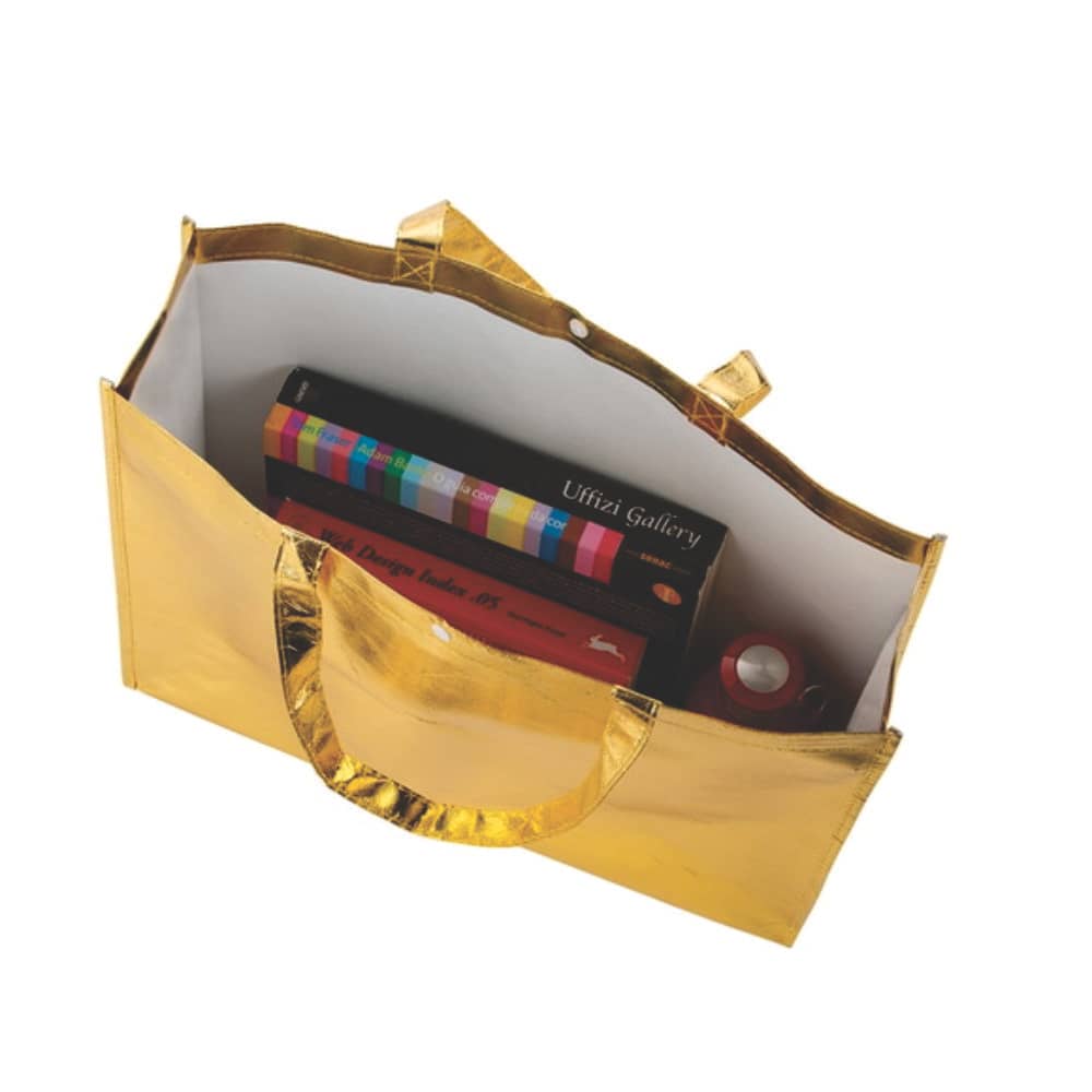 25 Bolsa Ecobag em Tecido Tnt Metalizado