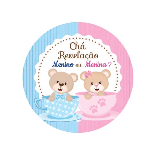 Adesivos Chá Revelação Personalizados