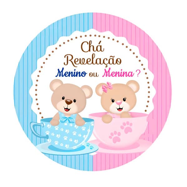 Adesivos Chá Revelação Personalizados