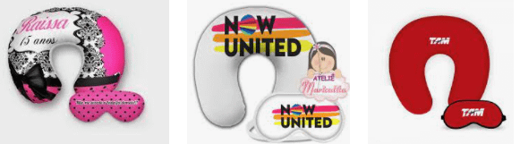 Almofada de Pescoço e Tapa Olho Personalizado