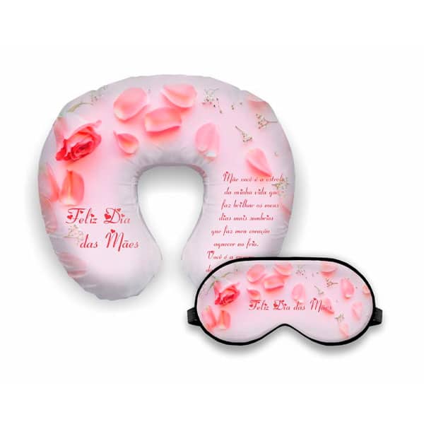 Almofada de Pescoço e tapa olho personalizados