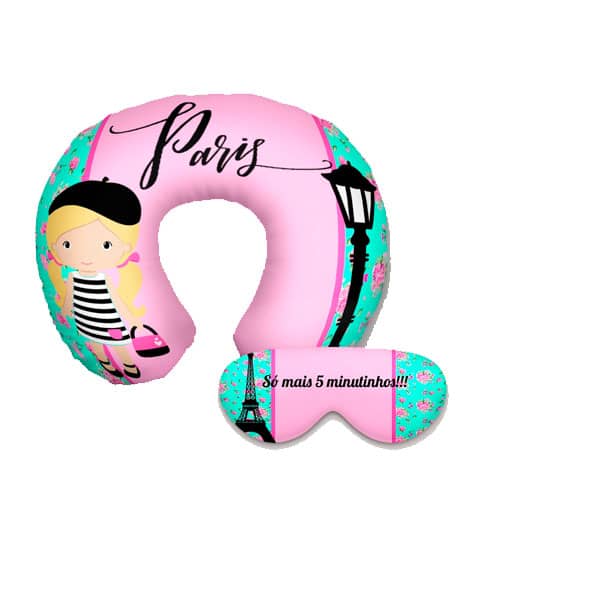 Almofada de Pescoço e tapa olho personalizados