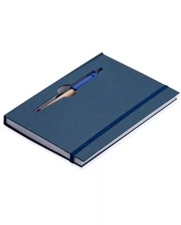 Bloco de anotações com mini caneta