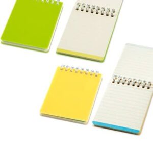 Bloco personalizado com capa de plástico