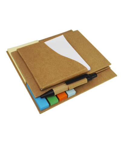 Bloco promocional com caneta e post it