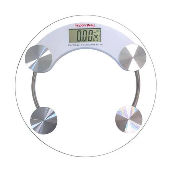 Balança Digital Redonda de Vidro Personalizada