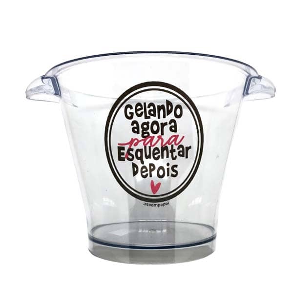 Balde de Gelo Acrilico para Personalizar