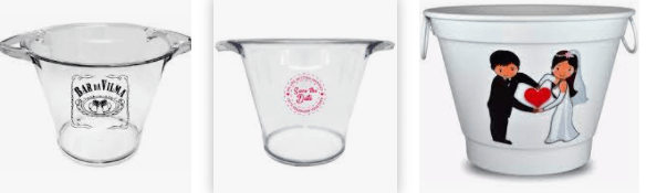 Balde de Gelo Personalizado para Casamento