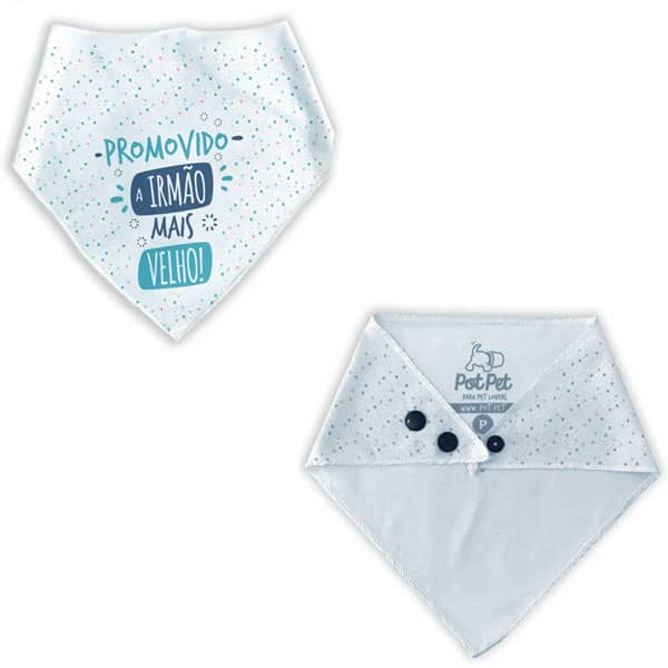 Bandana Para Cães e Gatos Promovido a Irmão Mais Velho