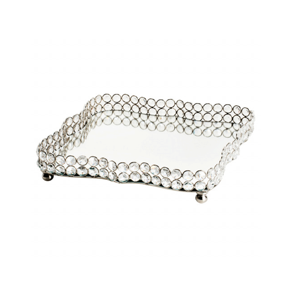Bandeja Espelhadaa com Cristais