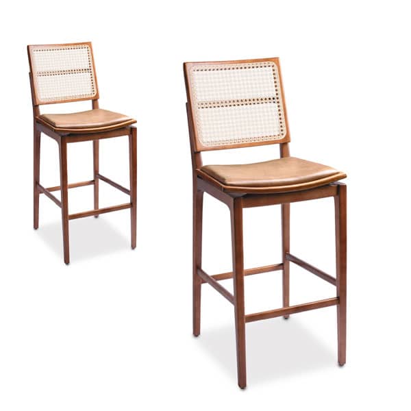 Banqueta Brigite Estofada Estrutura Design Sustentável