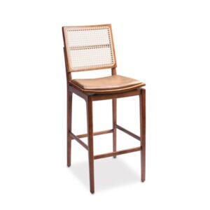 Banqueta Brigite Estofada Estrutura Design Sustentável