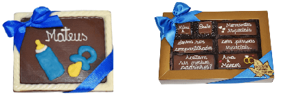 Barrinha de chocolate personalizada