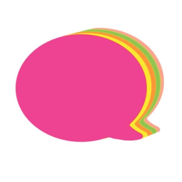 Bloco Sticky Balão de Fala Brinde