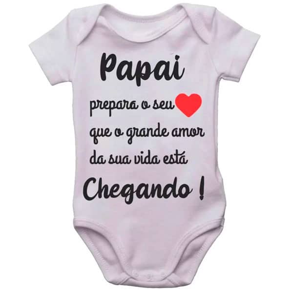 Body Bebê Personalizado Papai Estou Chegando