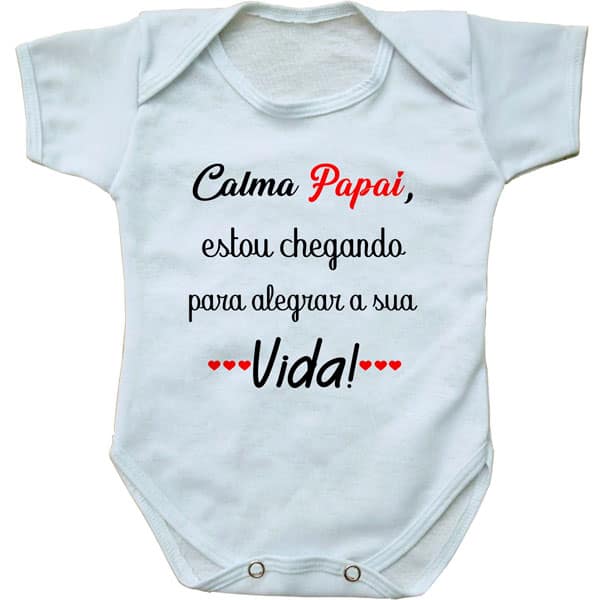 Body Baby Branco Personalizado Mimo Surpresa Para O Papai