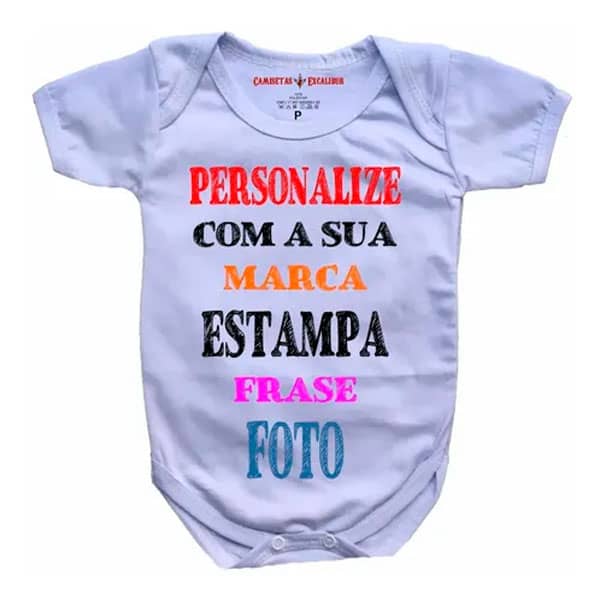 Body Personalizado Com A Sua Estampa Frase