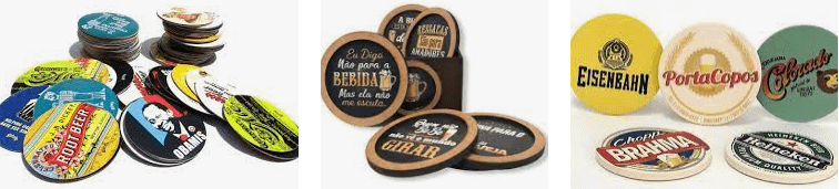 Bolacha porta copo personalizado