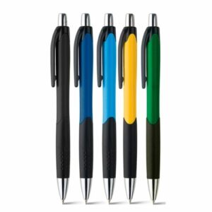 Caneta colorida com grip personalizada