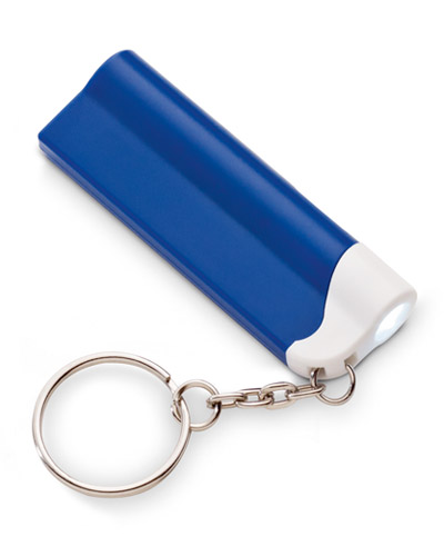 Chaveiro com lanterna e caneta