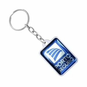 Chaveiro quadrado resinado personalizado