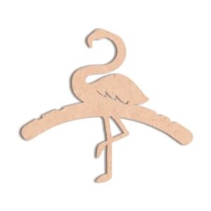 Cabide Personalizado MDF Crú Flamingo Festa Lembrancinha