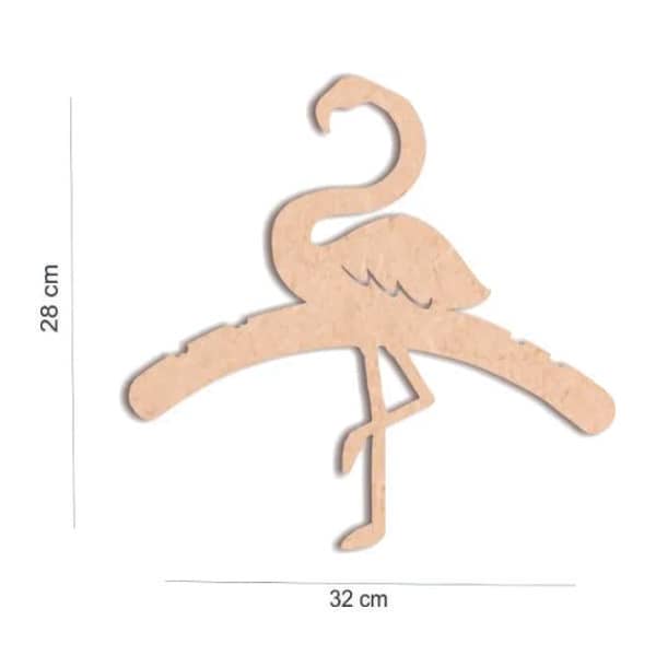Cabide Personalizado MDF Crú Flamingo Festa Lembrancinha