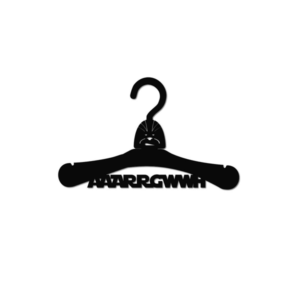 Cabides em PVC Cortados a Laser