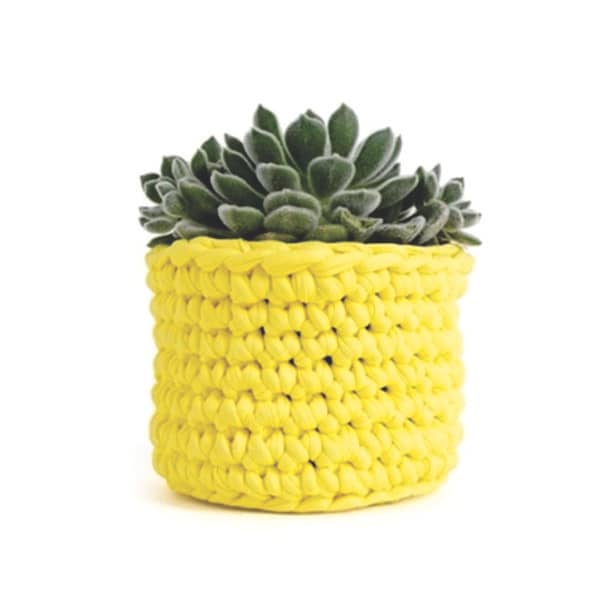 Cachepô em Fio de Malha para Vasinhos