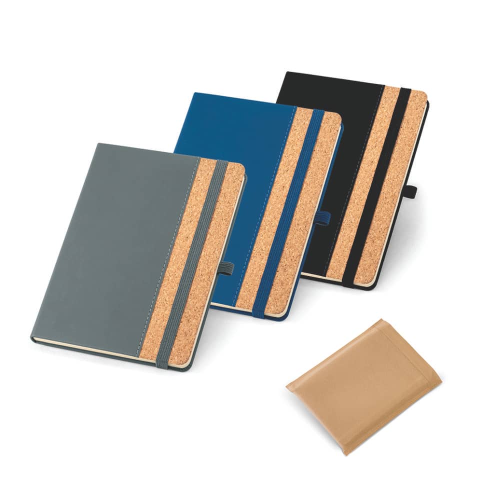 Caderno capa dura cortiça