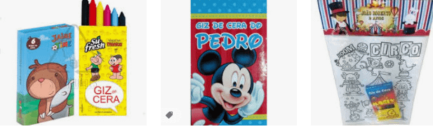 Caixa de Giz de Cera Personalizada