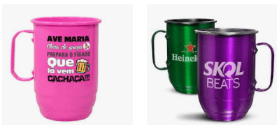 Canecas de Alumínio Personalizadas com Cordão RJ