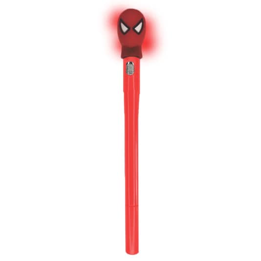 Caneta Divertida Esferográfica Led Homem Aranha