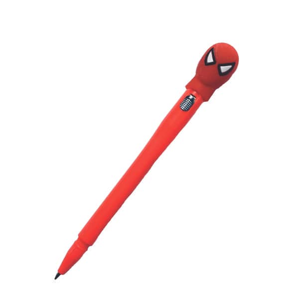 Caneta Divertida Esferográfica Led Homem Aranha