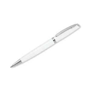 Caneta Esferográfica Retrátil Branca Personalizada