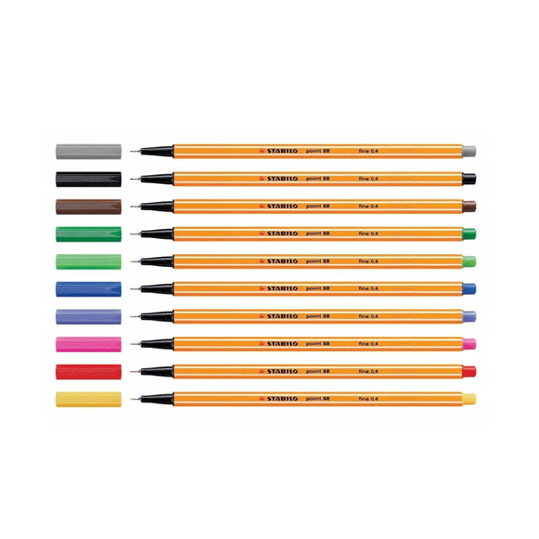 Caneta Hidrográfica Stabilo 0.4 mm 10 Cores