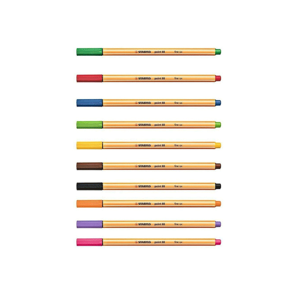 Caneta Hidrográfica Stabilo 0.4 mm 10 Cores