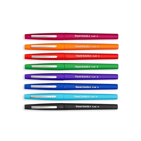 Caneta Hidrográfica com 8 Cores Paper Mate Flair