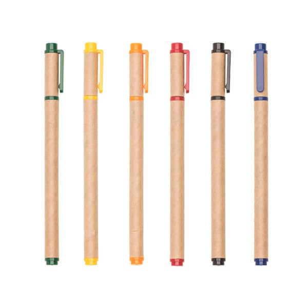 Caneta Kraft Clip Color Personalizada