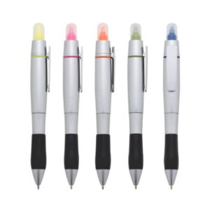Caneta Plástica Esferografica e Marca Texto