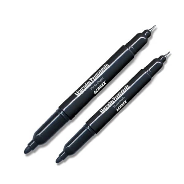 Caneta Marcador Permanente 2 Pontas Personalizada