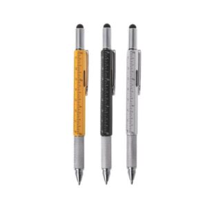 Caneta Multifuncional 6 Em 1 Régua Nível Chave Fenda Philips