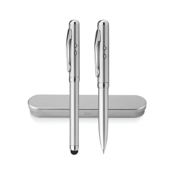 Caneta Touch com Lanterna e Point Laser