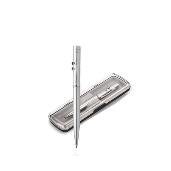 Caneta em Metal com Ponteira Laser e Led Personalizada