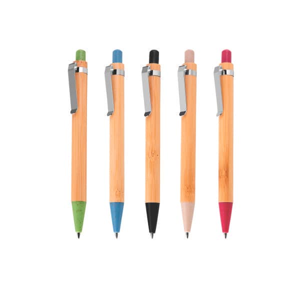 Canetas Coloridas Bambu Personalizadas